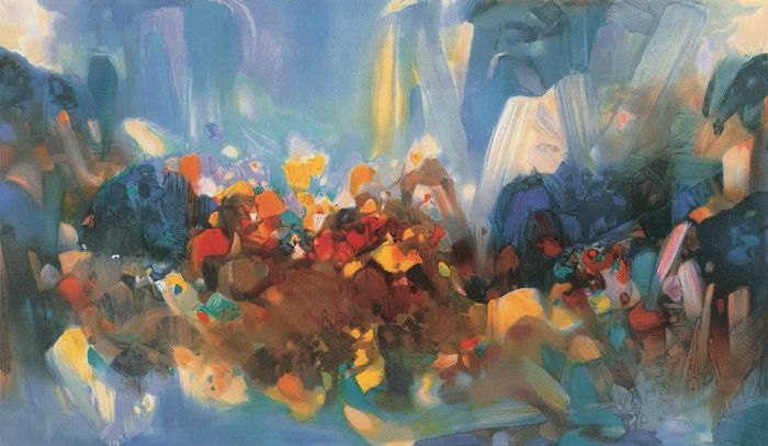 Chu Teh-Chun's Contemporary Oil Painting - Symphony of Colors