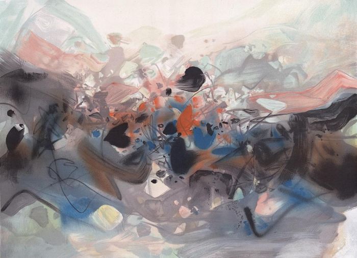 Chu Teh-Chun's Contemporary Oil Painting - Untitled 003