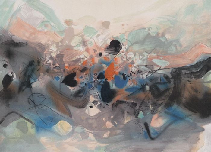Chu Teh-Chun's Contemporary Oil Painting - Untitled 008