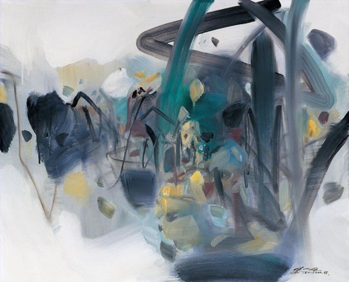 Chu Teh-Chun's Contemporary Oil Painting - Untitled 009