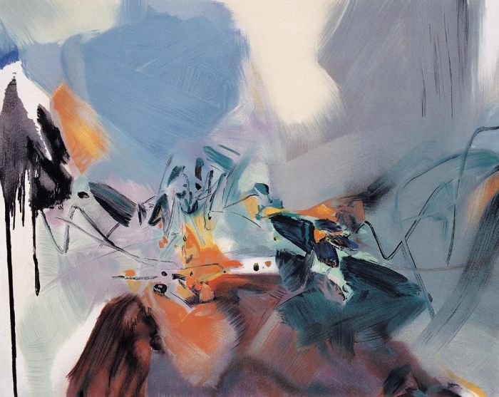 Chu Teh-Chun's Contemporary Oil Painting - Untitled 010