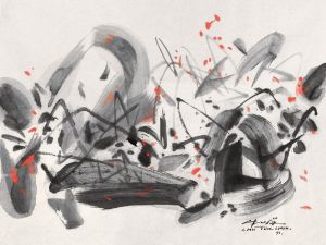 Contemporary Artwork by Chu Teh-Chun - Ink Abstract