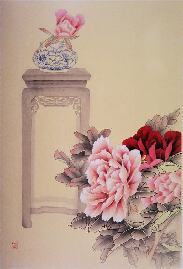 Cao Xia's Contemporary Chinese Painting - Peony