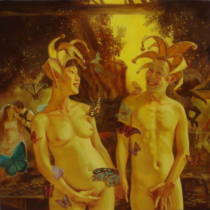 Chen Qibiao's Contemporary Oil Painting - Belief Love
