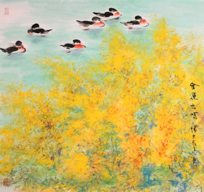 Chen Zhihong's Contemporary Chinese Painting - Painting of Flowers and Birds in Traditional Chinese Style 2
