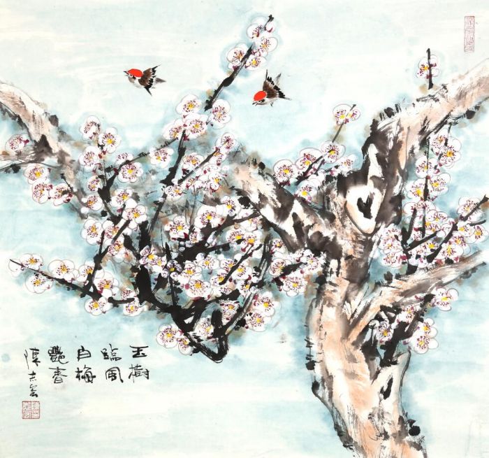 Chen Zhihong's Contemporary Chinese Painting - Painting of Flowers and Birds in Traditional Chinese Style 7