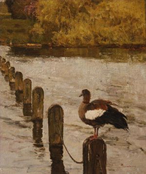 Contemporary Oil Painting - The Goden Pond