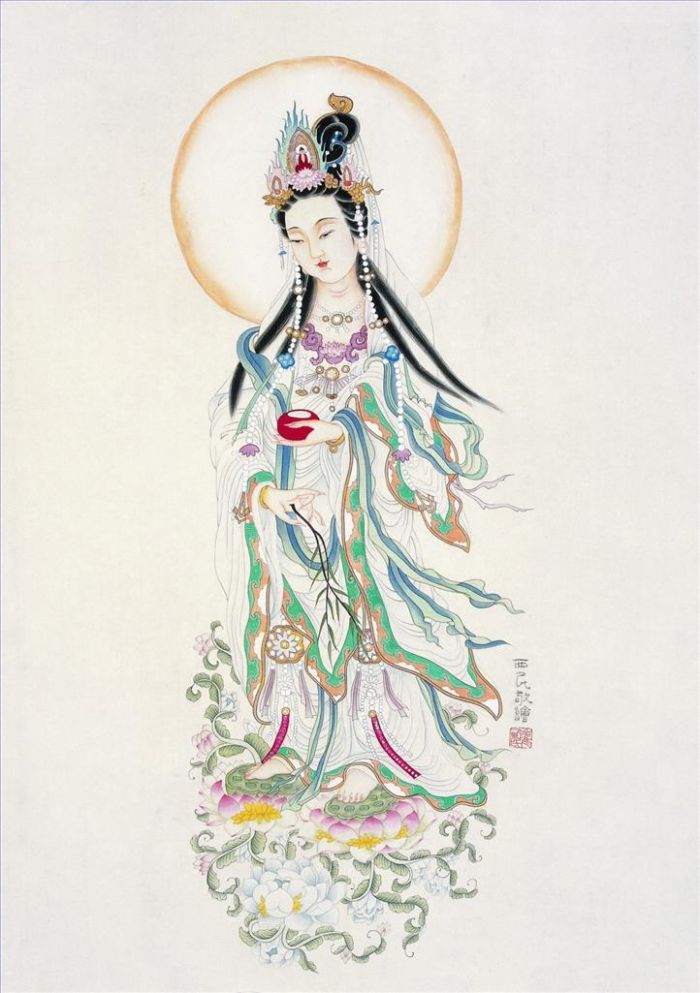Cui Ximin's Contemporary Chinese Painting - Avalokitesvara