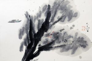 Contemporary Artwork by Wu Lintian - A Boat Coming Back