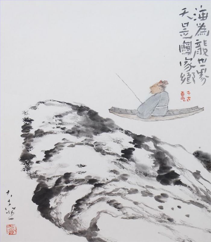 Wu Lintian's Contemporary Chinese Painting - Heaven Is Home of Crane