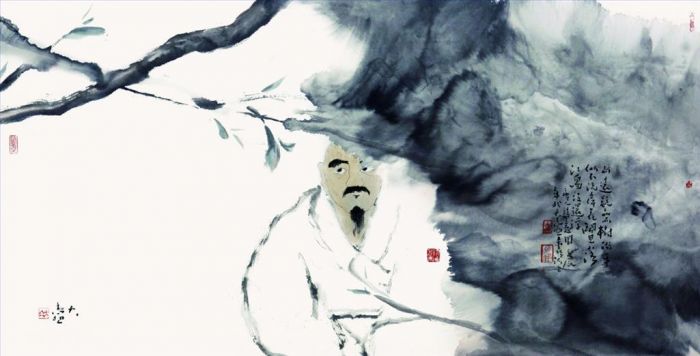 Wu Lintian's Contemporary Chinese Painting - Seemingly Treeless Mountain Far Away