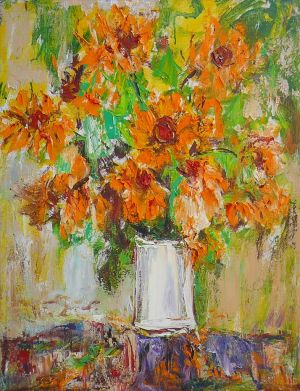 Contemporary Oil Painting - Flowers