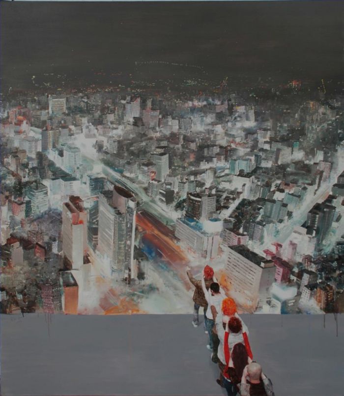 Deng Chengwen's Contemporary Oil Painting - Walk Blindly 2