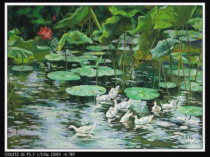 Ding Longfa's Contemporary Various Paintings - Lotus Pond