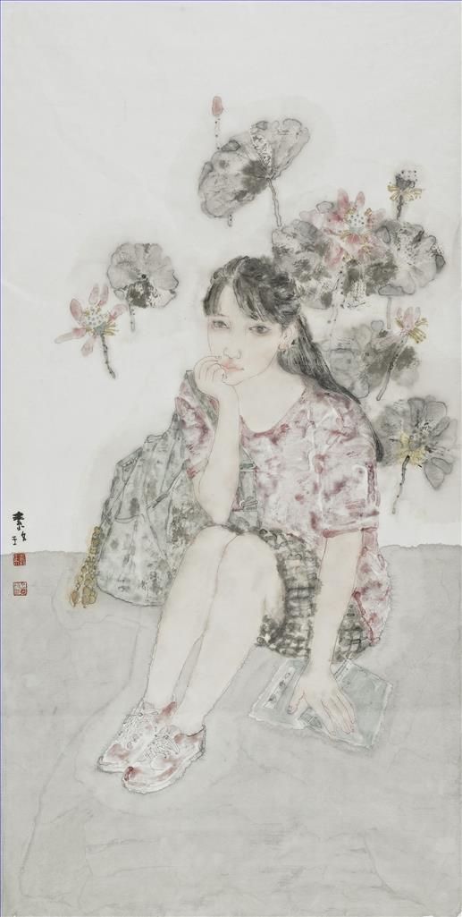 Ding Sumei's Contemporary Chinese Painting - Student