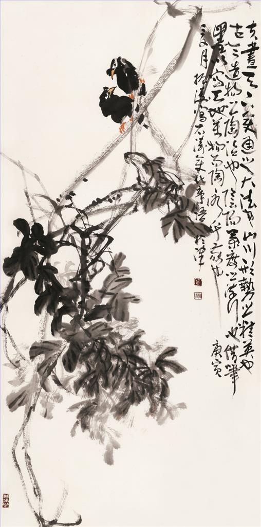 Dong Zhentao's Contemporary Chinese Painting - Painting of Flowers and Birds in Traditional Chinese Style