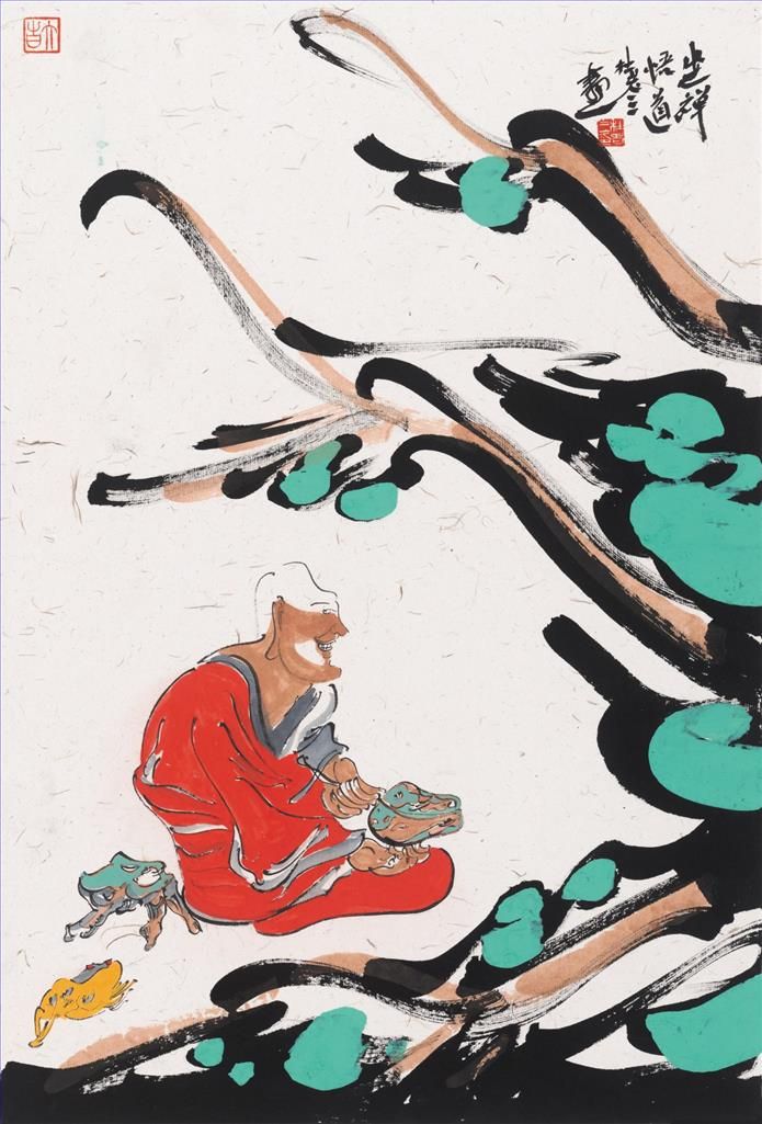 Du Laosan's Contemporary Chinese Painting - Reflection on Buddism