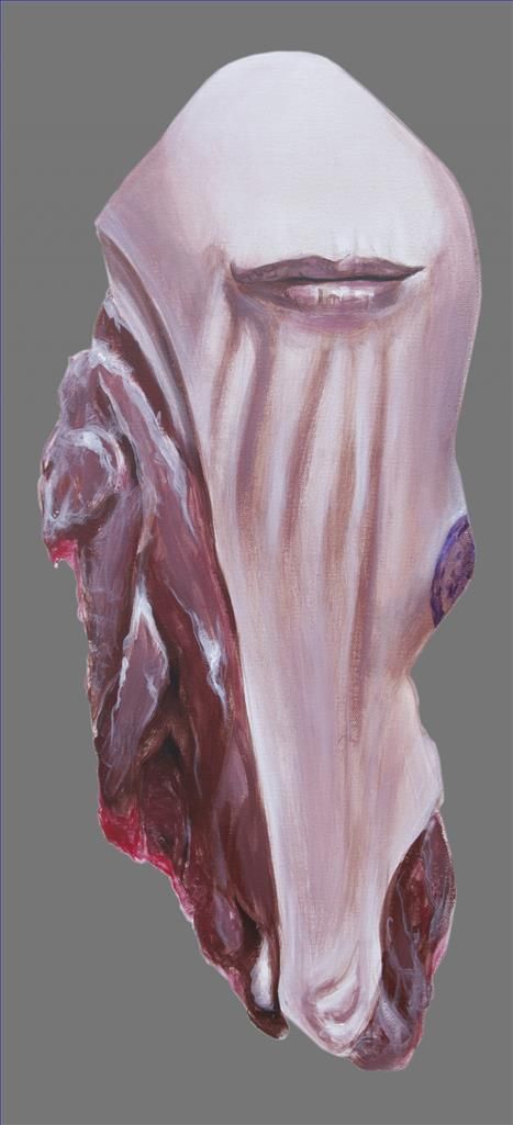 Du Ping's Contemporary Oil Painting - Reduction of A Fraction Series Meat 2