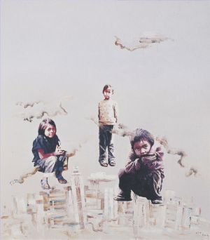 Scene of The Time 8 Leftover Children - Contemporary Oil Painting Art