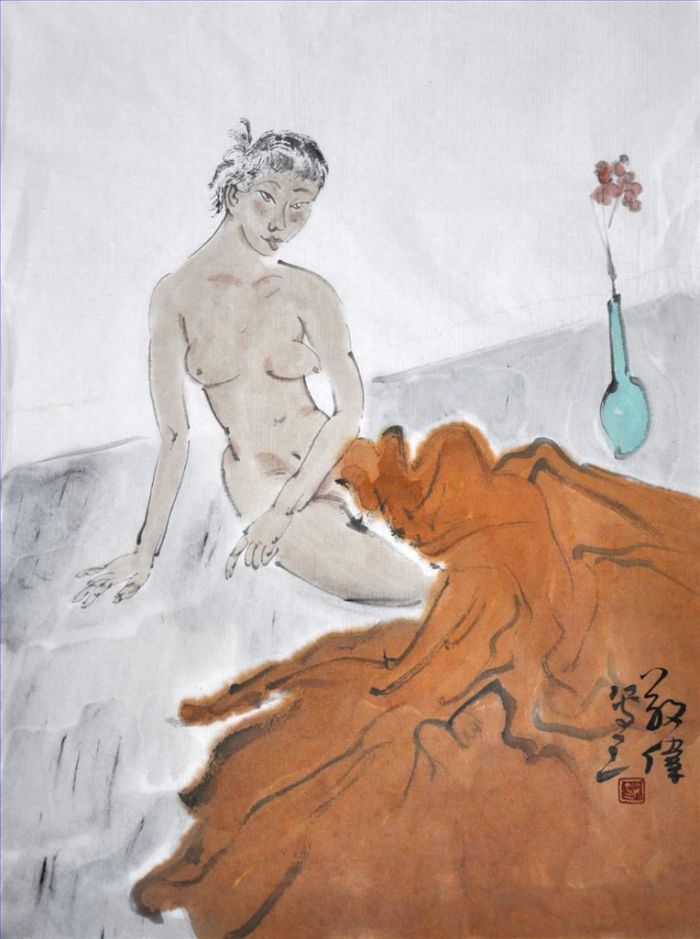 Fan Jingwei's Contemporary Chinese Painting - Figure in Ancient Costume