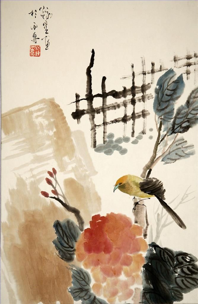 Fan Tiexing's Contemporary Chinese Painting - Painting of Flowers and Birds in Traditional Chinese Style 7
