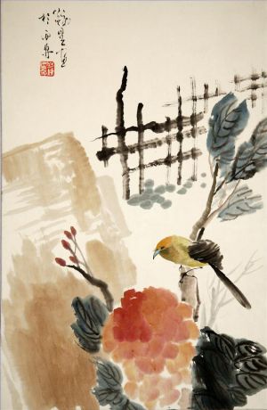 Contemporary Artwork by Fan Tiexing - Painting of Flowers and Birds in Traditional Chinese Style 7