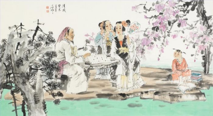 Fan Yibing's Contemporary Chinese Painting - Play Chess