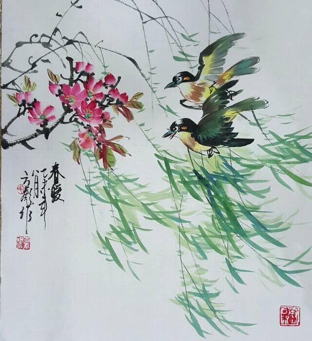 Fang Biao's Contemporary Chinese Painting - Painting of Flowers and Birds in Traditional Chinese Style 3