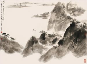 Contemporary Artwork by Fei Jiatong - Cloud Over Green Mountain