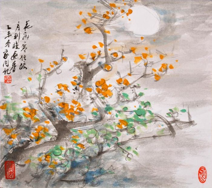 Fei Jiatong's Contemporary Chinese Painting - Painting of Flowers and Birds in Traditional Chinese Style 3