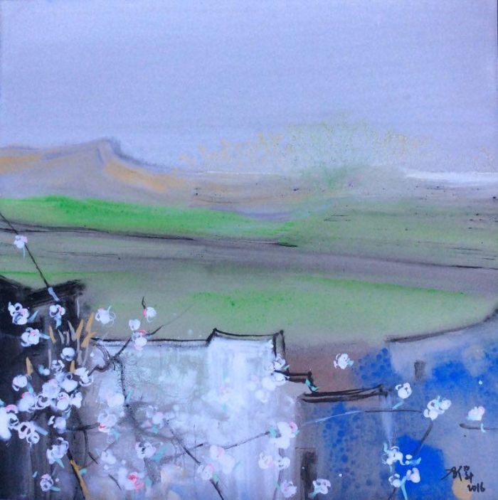 Feng Wei's Contemporary Chinese Painting - Looking For Wintersweet 