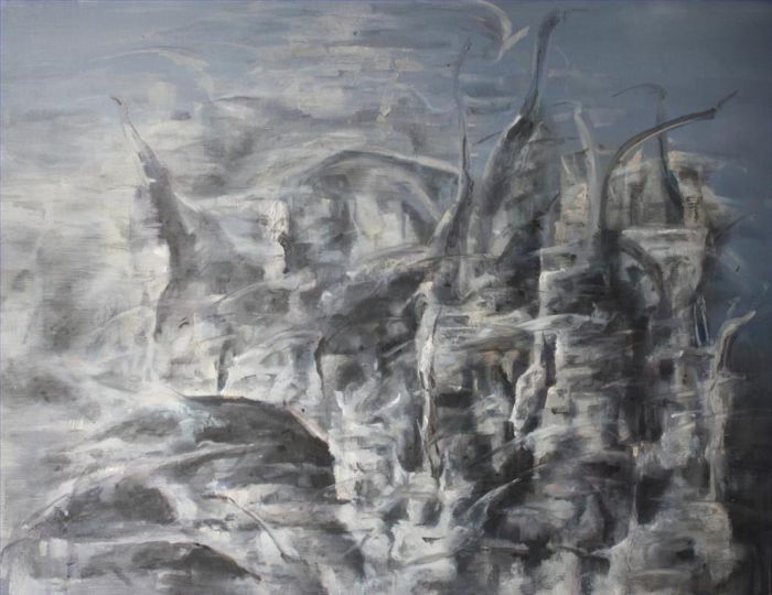 Feng Fang's Contemporary Oil Painting - Danger in Every Sound 2