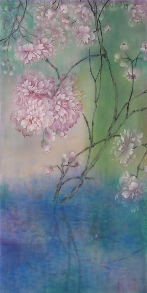 Fu Chunmei's Contemporary Chinese Painting - Flowers in The Water