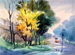 Contemporary Chinese Painting - On The Roadside