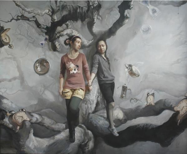 Gao Guizi's Contemporary Oil Painting - Space Time Illusion