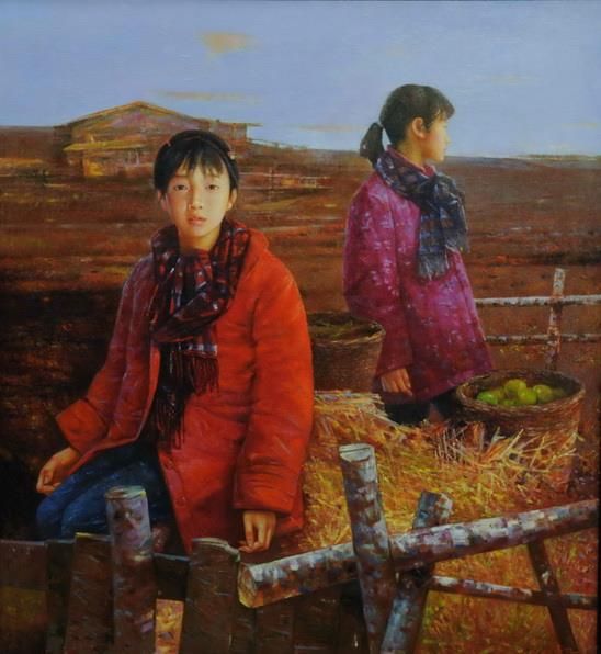 Gao Hong's Contemporary Oil Painting - Gentle Breeze