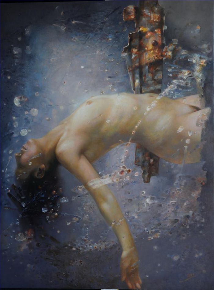 Gao Hong's Contemporary Oil Painting - Nude 6