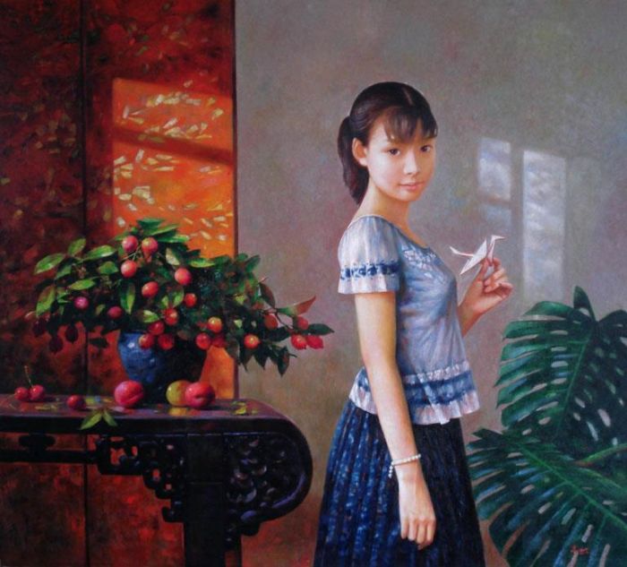 Gao Hong's Contemporary Oil Painting - Wish