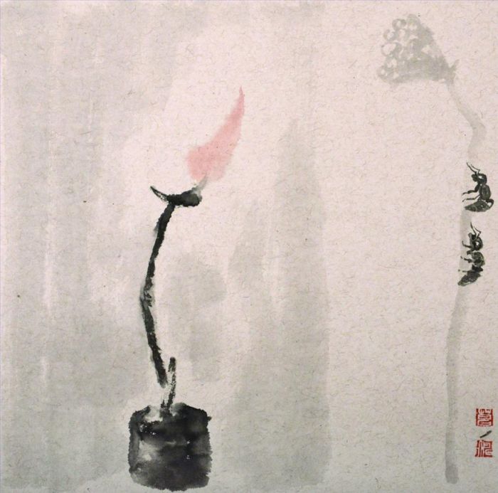 Ge Tao's Contemporary Chinese Painting - Oil Lamp 2