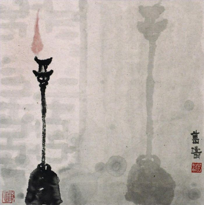 Ge Tao's Contemporary Chinese Painting - Oil Lamp