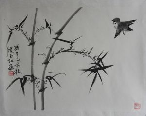 Contemporary Artwork by Gu Yuhong - Ink Bamboo 2