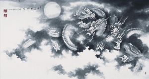 Contemporary Artwork by Guan Yaojiu - The Moonlight in Hometown Is Brighter