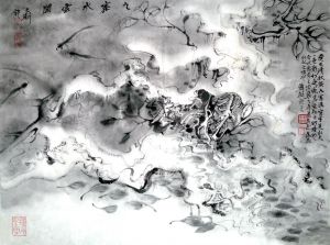 Contemporary Artwork by Han Lu - Between Waterclouds in Jiuzhaigou