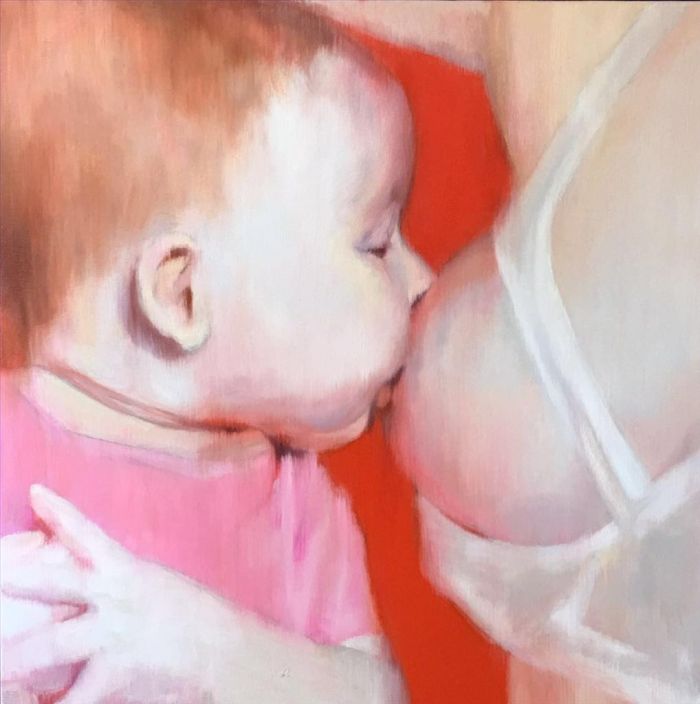 He Xinghua's Contemporary Oil Painting - For Love 2