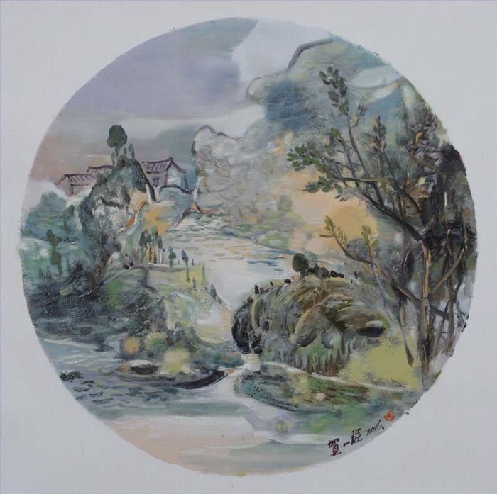 He Yimin's Contemporary Oil Painting - Image Landscape