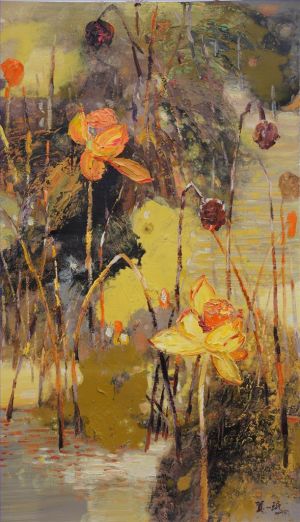 Contemporary Oil Painting - Lotus 6