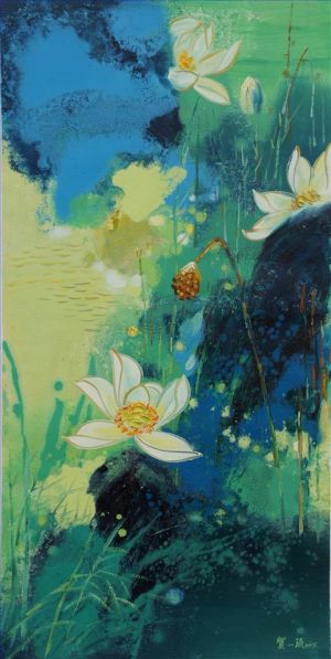 Contemporary Oil Painting - Lotus 8