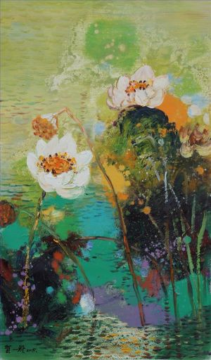 Contemporary Oil Painting - Lotus