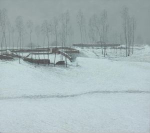 Contemporary Artwork by Hou Baochuan - The Melting of Snow
