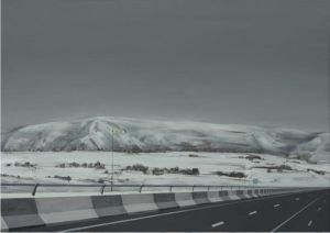 Contemporary Artwork by Hou Baochuan - The Road in Winter